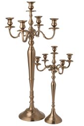 Candle holder aluminium 98cm, rose gold