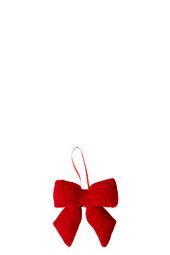 Hanger bow velvet 11cm, red