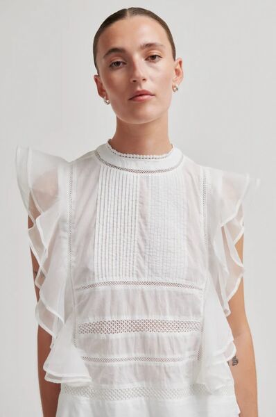 Kristel Frill Top, White