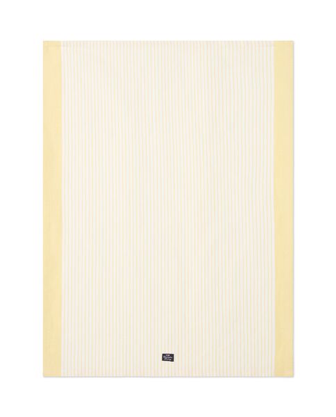 Striped Linen/Cotton Kitchen Towel, Yellow/White
