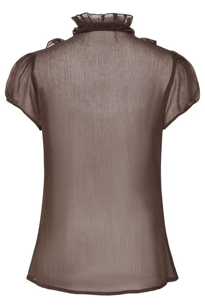Lilja crinkle shirt, chocolate brown