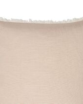 Linen/Cotton Fringe Pillow Cover 50x50, Beige
