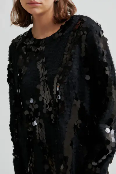 Glimmer simple dress, black