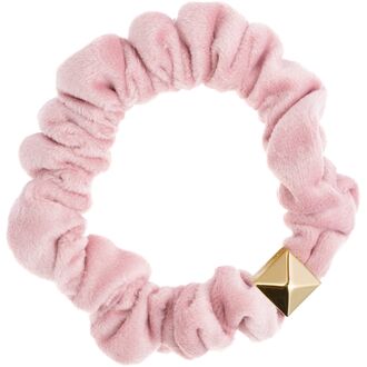 Velvet mini scrunchie, light rose