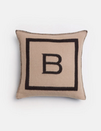 B-logo cushion cover 50x50, espresso/sand