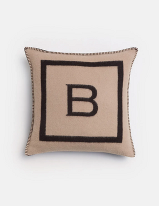 B-logo cushion cover 50x50, espresso/sand