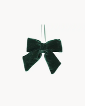 Bow velvet mini, green