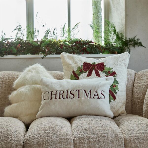 Christmas wreath pillow cover 50x50