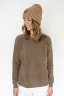 Estheme round neck knit, taupe