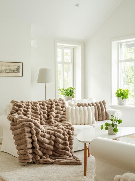 Liny blanket 140x220, taupe