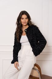 Floral jacket, black