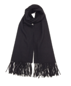 Scarf blended with cashmere, black