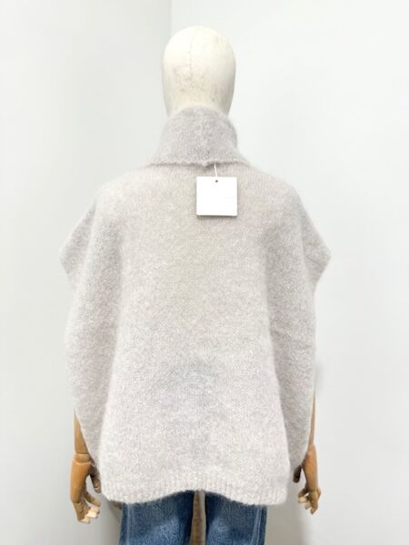 Sleeveless turtleneck sweater, beige