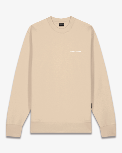 Pullover oval backprint Filou CL, sand brown