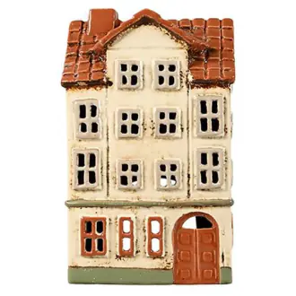 Ceramic house 18cm, cream
