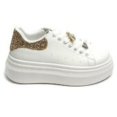 Sneakers with charms, gold