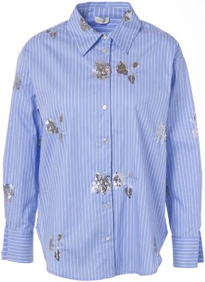 Leila blouse, stripes & sequins