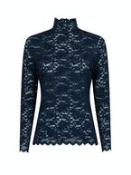 Liza laceflower blouse, navy