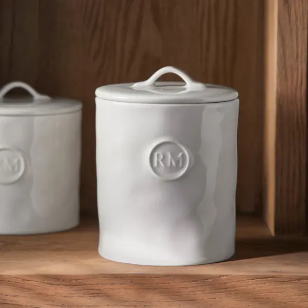 Portofino storage jar M, white