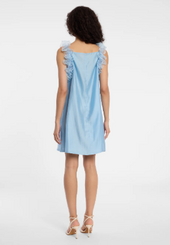 Frill dress, blue