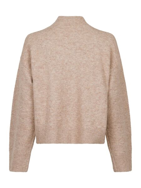 Paulina knit blouse, sand melange