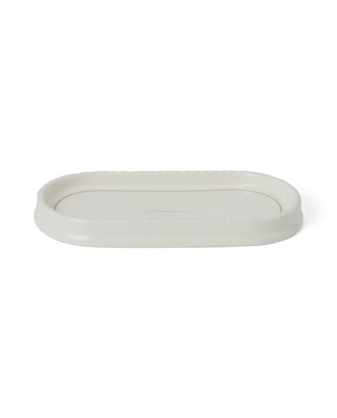 Porcelain cosmetic tray, white/beige