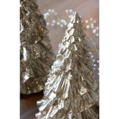 Christmas tree with glitter 25cm, champagne