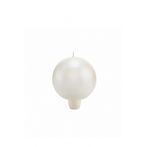 Velvet festivo candle 6cm, pearl