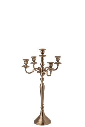 Candle holder aluminium 63cm, rose gold