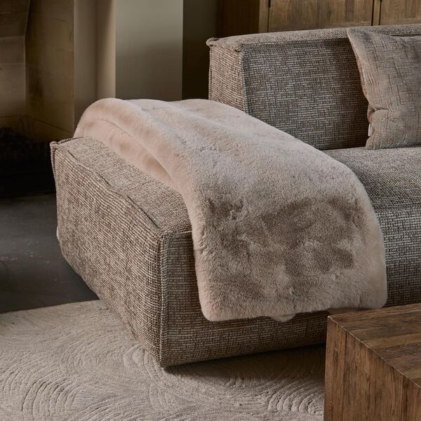 Heather alba faux fur throw 180x130