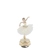 Noël ballerina with carousel, antique white