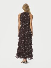 Marli big dot dress, brown