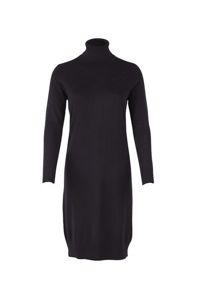 Mila rollneck dress, black