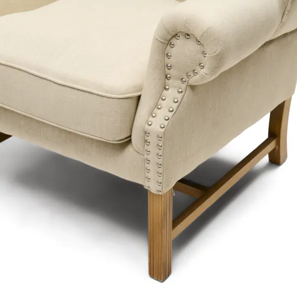 Franklin park wing chair, linen flax