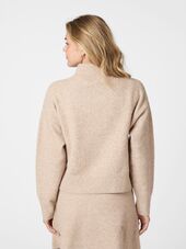 Paulina knit blouse, sand melange