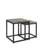 Anson sidetable 2/set, charcoal teak