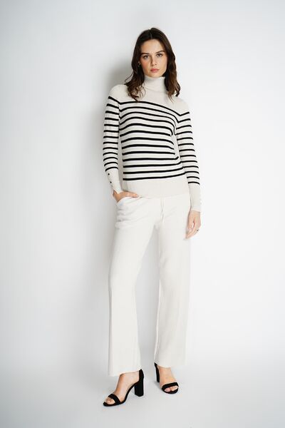 Knit pants, beige