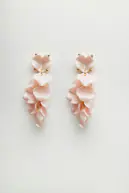 Leaf earrings mini, light pink