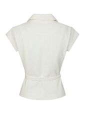 Salima ramie waistcoat, off white