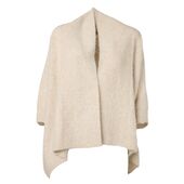 Rose raccoon blend cardigan, cailloux