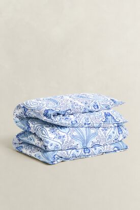 Key West Paisley single duvet, Hydrangea blue