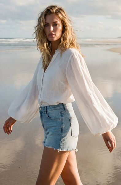 Tuscany blouse, cloud dancer