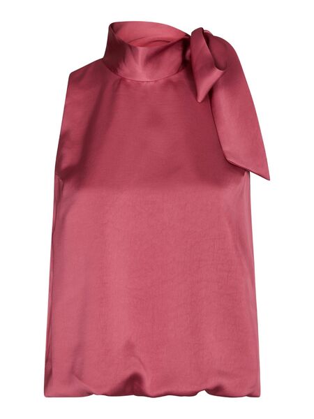Veda heavy sateen top, cherry pink