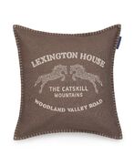Catskills logo linen/cotton pillow cover 50x50, stone grey
