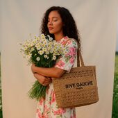 Taleen crochet rive gauche bag, navy