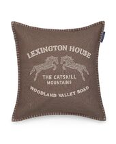 Catskills logo linen/cotton pillow cover 50x50, stone grey