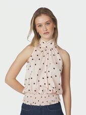 Jos big dot top, Light pink