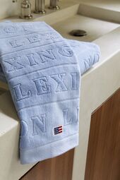 Velour Jacquard Logo Towel 30x50, Blue