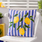 Lemons outdoor cushion 43x43, blue
