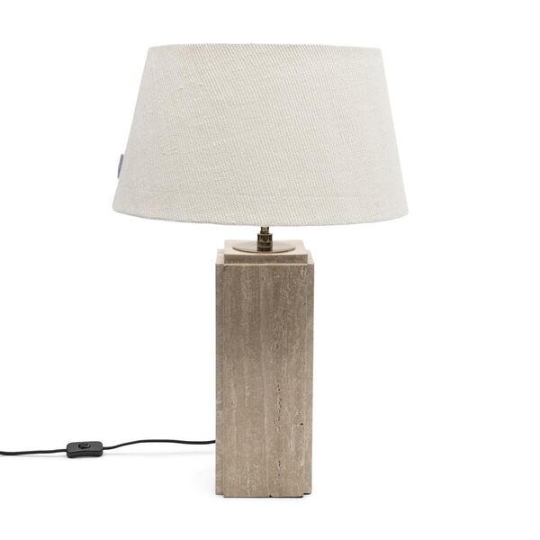 Linen taper lampshade white 45x25